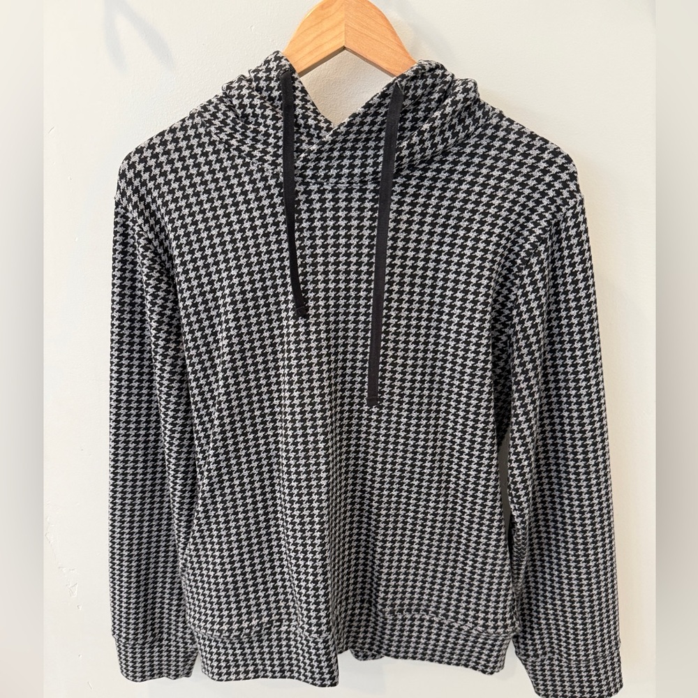 Albion Fit Black Houndstooth Hoodie